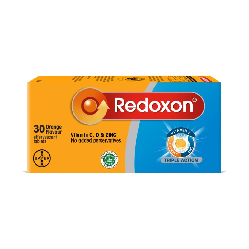 Redoxon Triple Action Effervescent Orange Tablets 30s
