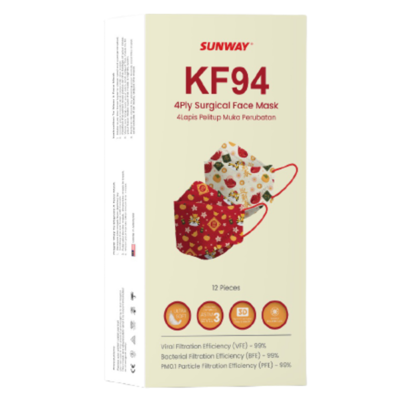 Sunway KF94 4Ply Surgical Face Mask CNY VER1 12's 
